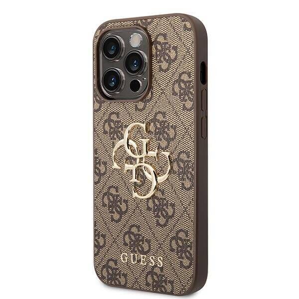 Original Case APPLE IPHONE 15 PRO MAX Guess Hardcase 4G Big Metal Logo (GUHCP15X4GMGBR) brown 3666339171537