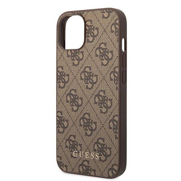 Original Case APPLE IPHONE 15 PLUS Guess Hard Case 4G Metal Gold Logo (GUHCP15MG4GFBR) brown 3666339171711