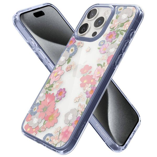 Case APPLE IPHONE 15 PRO Spigen Ultra Hybrid Crystal (Blossom) pattern 8809896749152