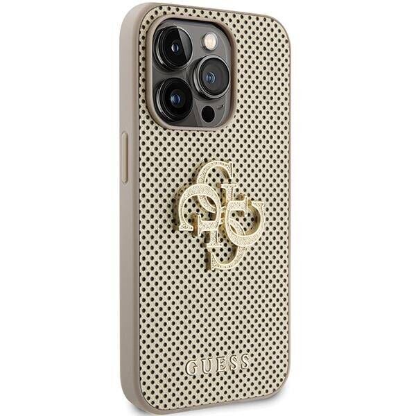 Original Case APPLE IPHONE 15 PRO MAX Guess Hardcase Perforated 4G Glitter (GUHCP15XPSP4LGD) gold 3666339151591