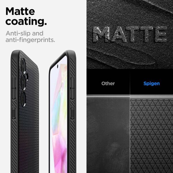 Case SAMSUNG GALAXY A35 5G Spigen Liquid Air Matte black 8809971224314