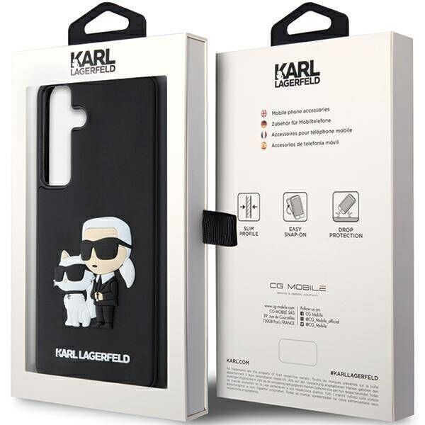 Original Case SAMSUNG GALAXY S24+ Karl Lagerfeld Hardcase 3D Rubber Karl&Choupette (KLHCS24M3DRKCNK) black 3666339241971