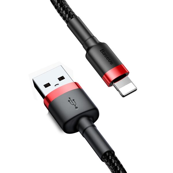 Baseus Cafule USB Lightning Cable 2,4A 0,5m (Red+Black) 6953156274945