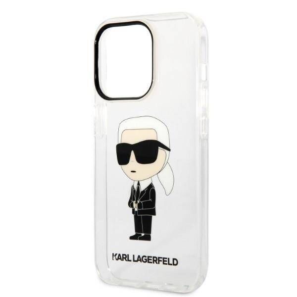 Original Case IPHONE 14 PRO MAX Karl Lagerfeld Hardcase Ikonik Karl Lagerfeld (KLHCP14XHNIKTCT) transparent 3666339087111