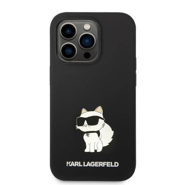 Case IPHONE 14 PRO MAX Karl Lagerfeld Hardcase Silicone Choupette (KLHCP14XSNCHBCK) black 3666339086756