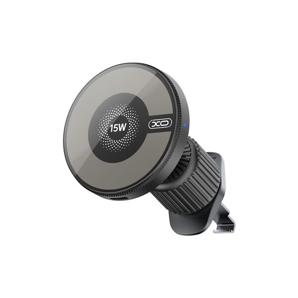 XO car holder magnetic CX025 with wireless inductive charger 15W black air vent 6920680856565