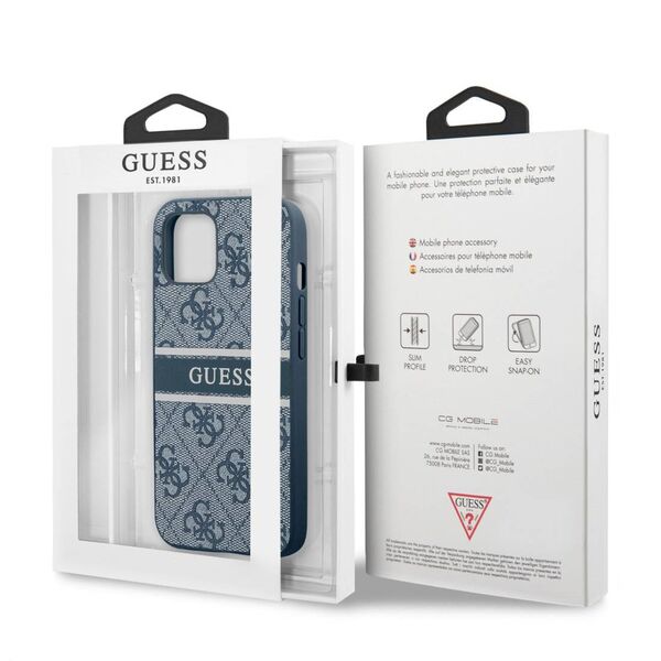 Original Case IPHONE 13 MINI 5,4" Guess Hardcase 4G Stripe GUHCP13S4GDBL blue 3666339023713