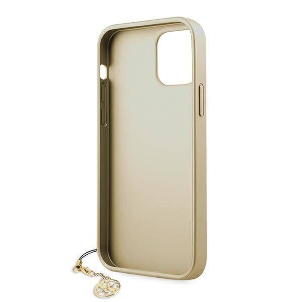 Original Case IPHONE 12 PRO MAX Guess Hardcase 4G Charms Collection (GUHCP12LGF4GBR) brown 3700740489567