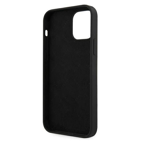 Original Case IPHONE 12 MINI Guess Hardcase Silicone Vintage (GUHCP12SLSVSBW) black 3700740495278