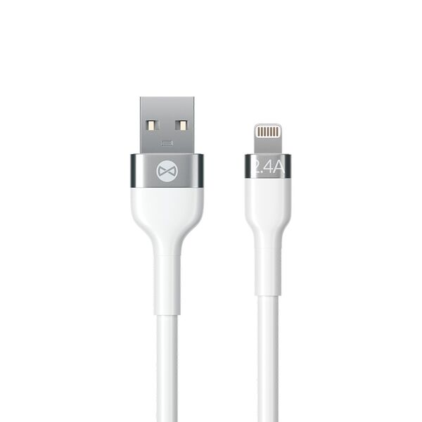 Forever Flexible cable USB - Lightning 1,0 m 2.4A white 5900495978400