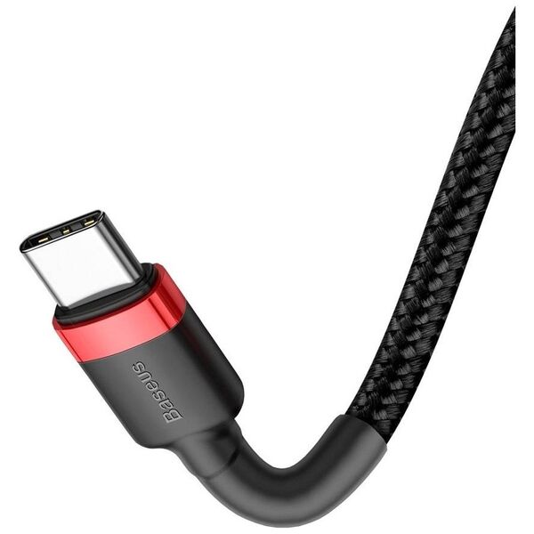 USB-C PD Baseus Cable Cafule PD 2.0 QC 3.0 60W 1m (black and red) 6953156285217