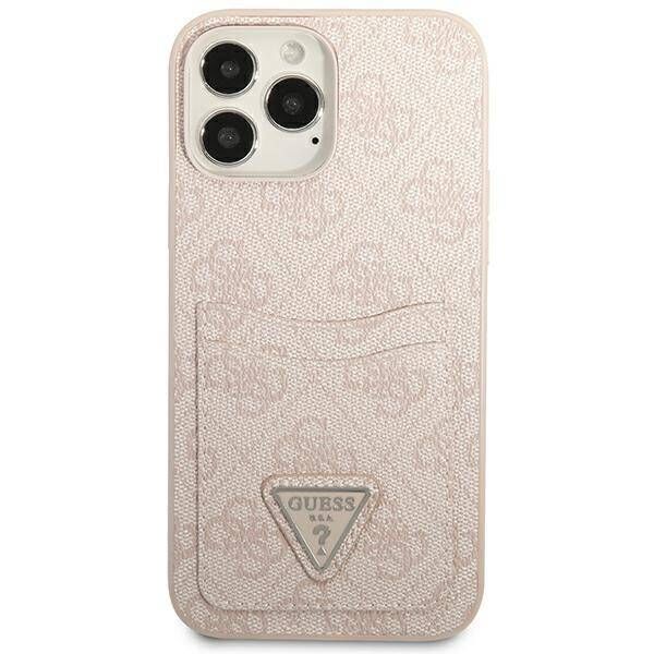 Case IPHONE 13 PRO Guess Hardcase 4G Triangle Logo Cardslot (GUHCP13LP4TPP) pink 3666339047740