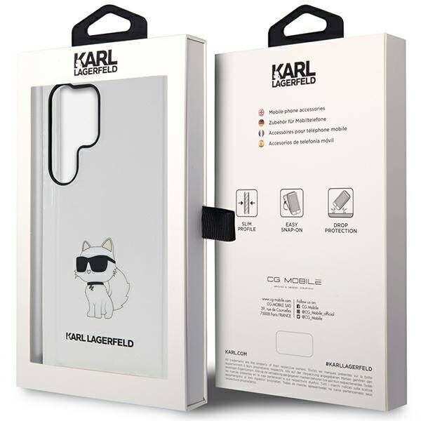 Original Case SAMSUNG GALAXY S23 ULTRA Karl Lagerfeld Hardcase Ikonik Choupette (KLHCS23LHNCHTCT) transparent 3666339117726