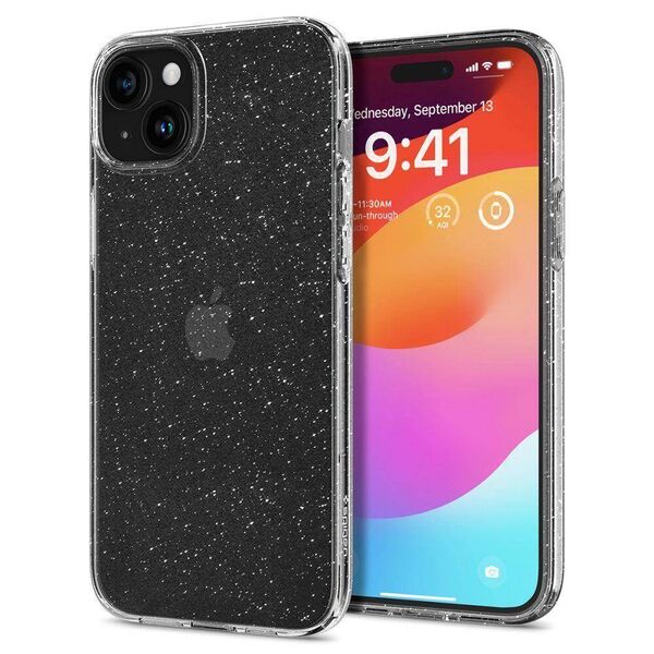 Case APPLE IPHONE 15 PLUS Spigen Liquid Crystal Glitter transparent 8809896749879