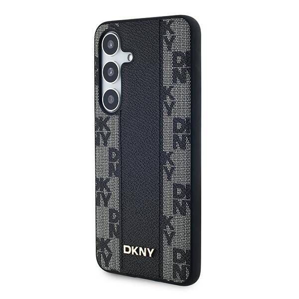 Original Case SAMSUNG GALAXY S24+ DKNY Hardcase Leather Checkered Mono Pattern MagSafe (KLHCN61PQDSMGK) black 3666339276812