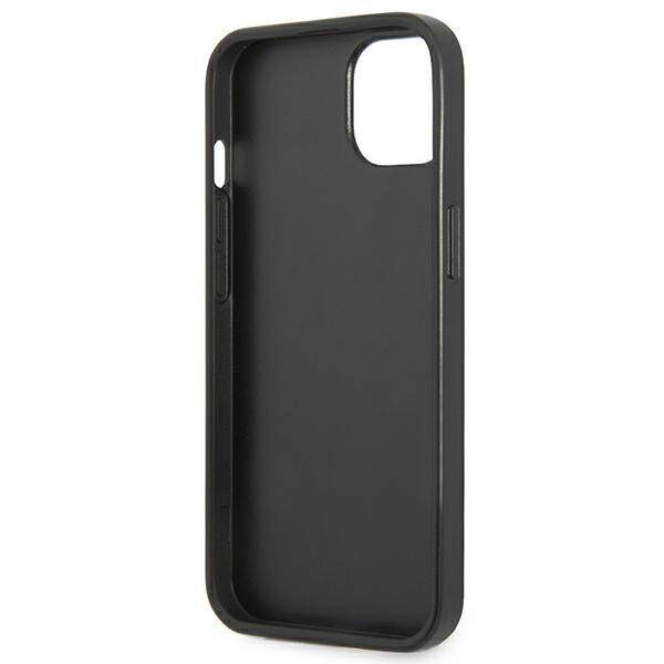 Original Case IPHONE 14 PLUS Guess Hardcase Saffianotriangle Logo (GUHCP14MPSATLK) black 3666339065379