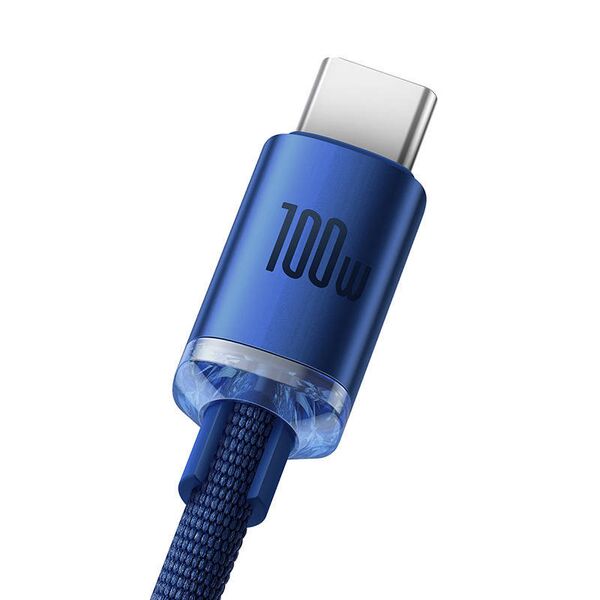 Baseus Crystal Shine cable USB to USB-C, 5A100W1.2m (blue) 6932172602819