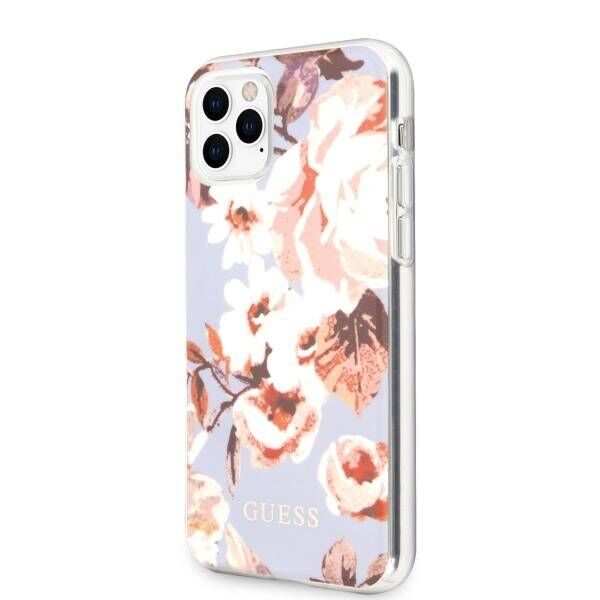 Original Case IPHONE 11 PRO MAX Guess N°2 Flower Collection (GUHCN65IMLFL02) purple 3700740475553