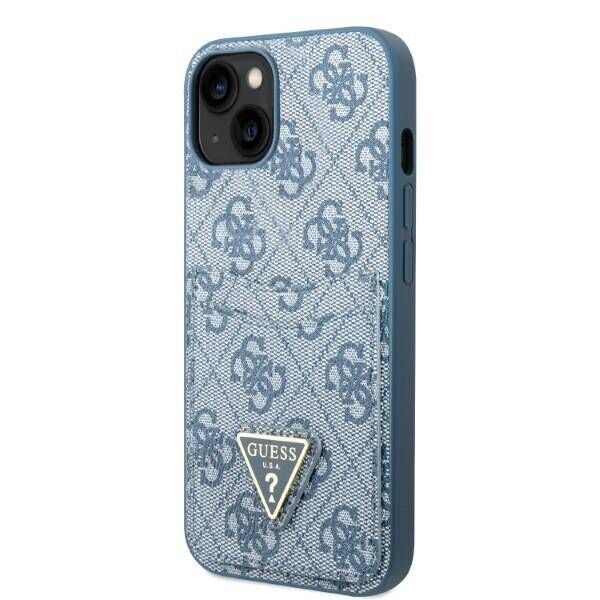 Case IPHONE 13 Guess Hardcase 4G Triangle Logo Cardslot (GUHCP13MP4TPB) blue 3666339047771