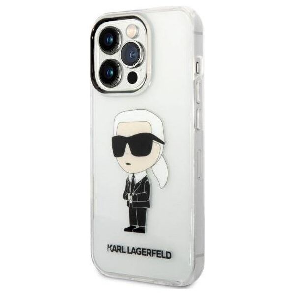 Original Case IPHONE 14 PRO Karl Lagerfeld Hardcase IML NFT Ikonik (KLHCP14LHNIKTCT) transparent 3666339087104