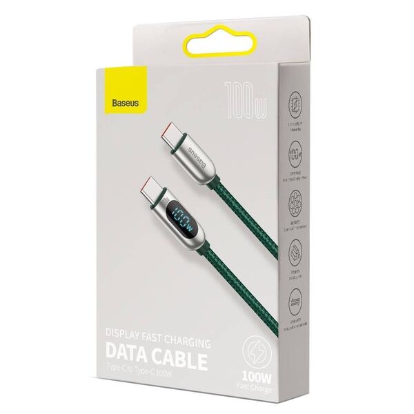 Baseus Display Cable USB-C to USB-C 100W 1m (green) 6953156206588