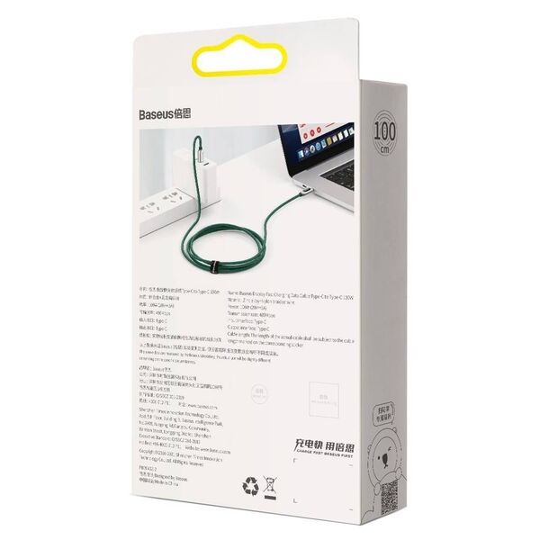 Baseus Display Cable USB-C to USB-C 100W 1m (green) 6953156206588