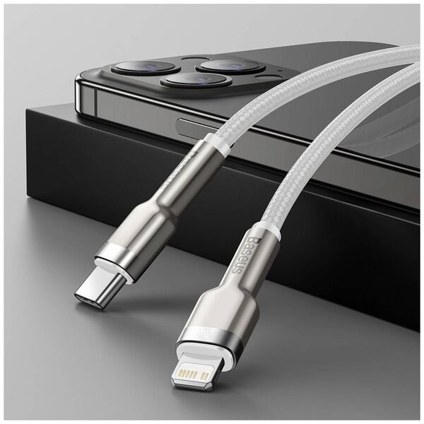 USB-C cable for Lightning Baseus Cafule, PD, 20W, 2m (white) 6953156202115