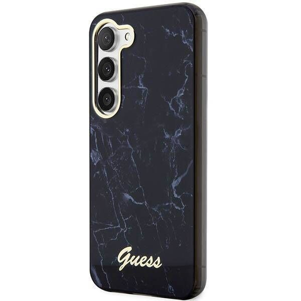 Original Case SAMSUNG GALAXY S23 Guess Hardcase Marble (GUHCS23SPCUMAK) black 3666339117375