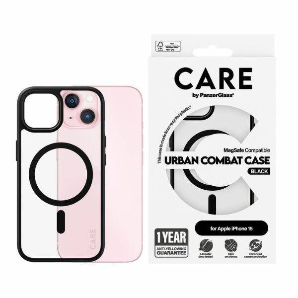 Case APPLE IPHONE 15 CARE by PanzerGlass Urban Combat Case (1425) black 5715685005602