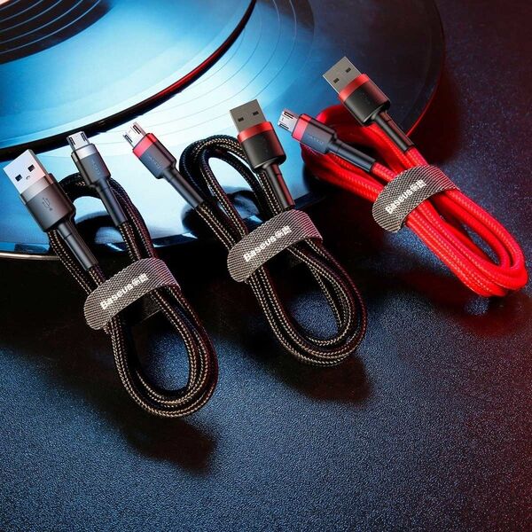 Baseus Cafule Micro USB cable 1.5A 2m (Red+Black) 6953156280373