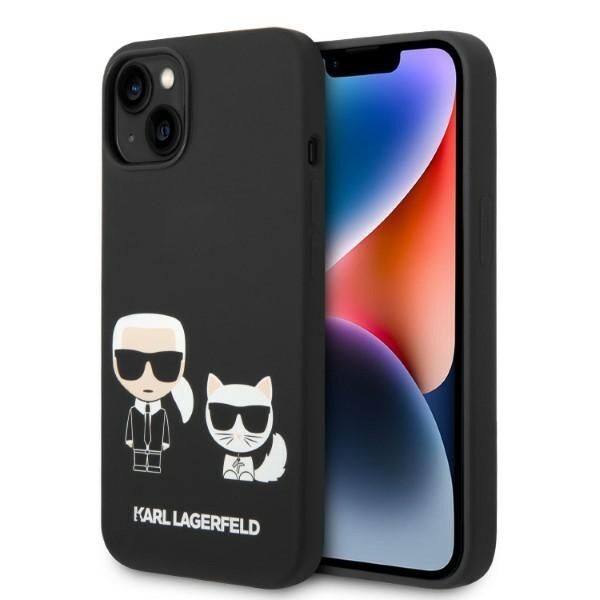 Karl Lagerfeld KLHMP14SSSKCK iPhone 14 6.1 &quot;hardcase black / black Liquid Silicone Karl &amp; Choupette Magsafe