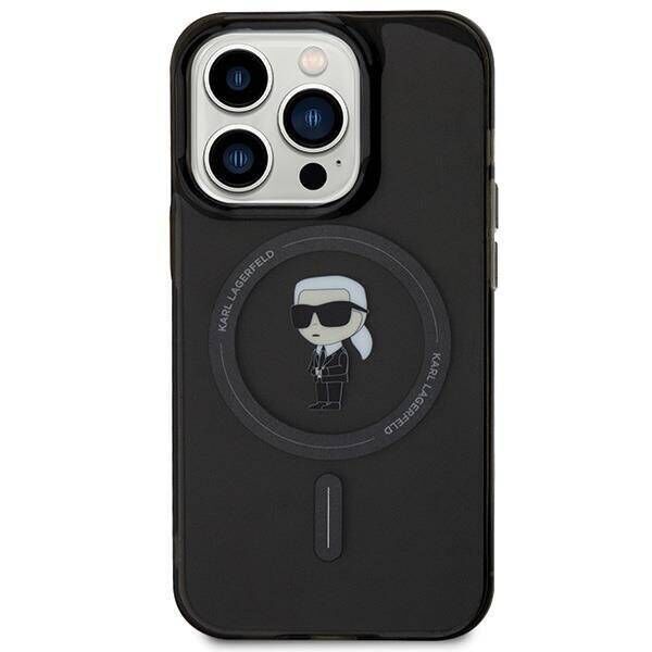 Original Case APPLE IPHONE 15 PRO MAX Karl Lagerfeld Hardcase IML Ikonik MagSafe (KLHMP15XHFCKNOK) black 3666339162184