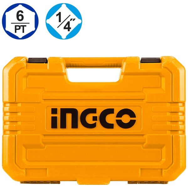 Ingco Καρυδάκια 1/4" σετ 46 Τεμ. Hkts14462 6942141803086 έως 12 Άτοκες Δόσεις