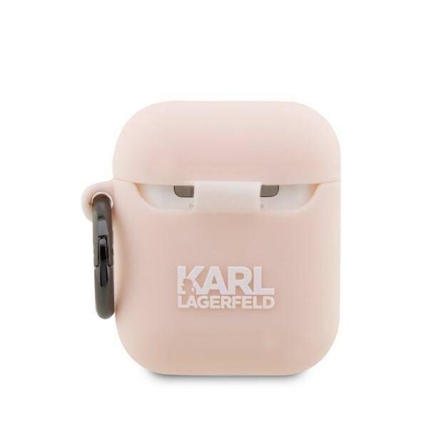 Case APPLE AIRPODS Karl Lagerfeld Silicone Choupette Head 3D light pink 3666339087951