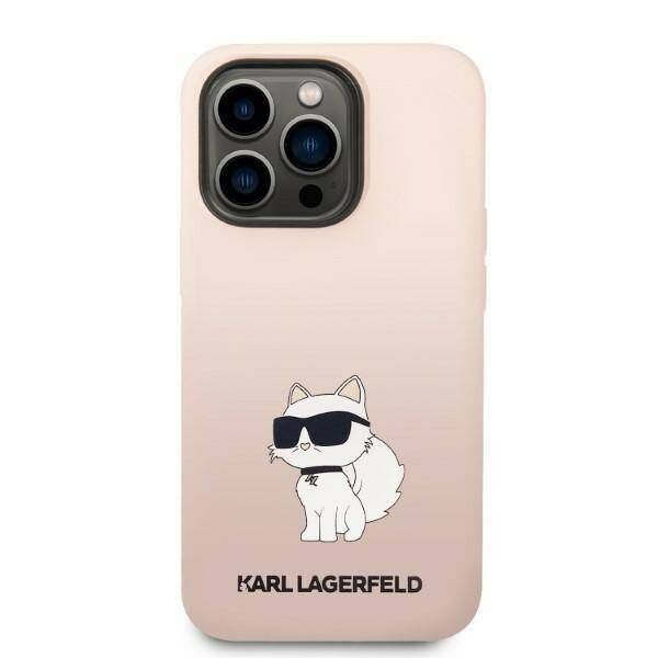 Original Case IPHONE 14 PRO Karl Lagerfeld Hardcase Silicone Choupette (KLHCP14LSNCHBCP) pink 3666339086701