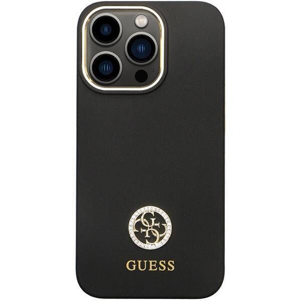 Original Case IPHONE 13 PRO MAX Guess Hardcase Silicone Logo Strass 4G (Guhcp13xm4dgpk) black 3666339148430