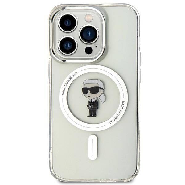 Original Case APPLE IPHONE 15 PRO Karl Lagerfeld Hardcase IML Ikonik MagSafe (KLHMP15LHFCKNOT) transparent 3666339162290