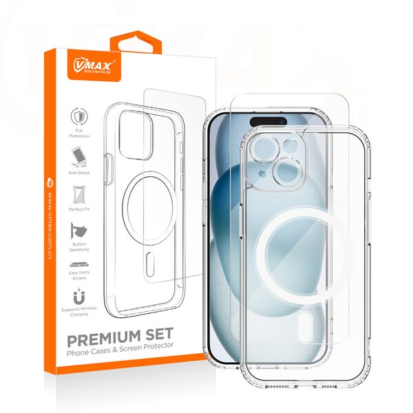 Vmax set Mag case + glass 2,5D premium for iPhone 13 6,1&quot; 6976757301155