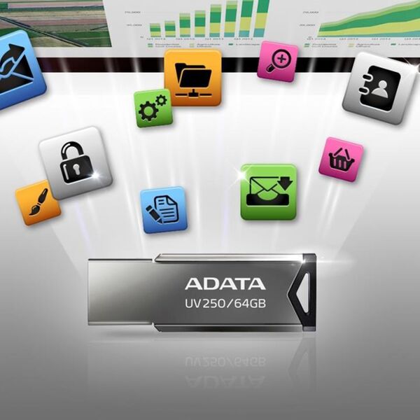 Adata Memory Stick 32GB - Adata UV250 (AUV250-32G-RBK) - Black 4713218468802 έως 12 άτοκες Δόσεις