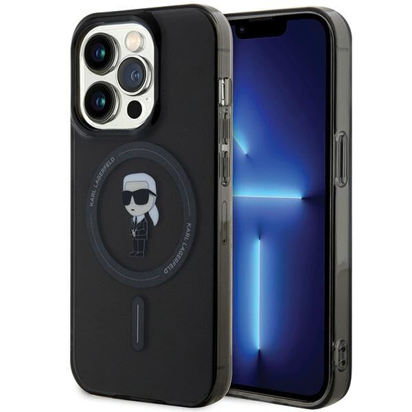 Karl Lagerfeld KLHMP15XHFCKNOK iPhone 15 Pro Max 6.7&quot; black/black hardcase IML Ikonik MagSafe