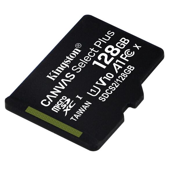 Kingston memory card 128GB microSDXC Canvas Select Plus cl. 10 UHS-I 100 MB/s 740617299076