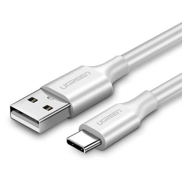 UGREEN USB cable to USB-C, QC3.0, 1m (white) 6957303861217