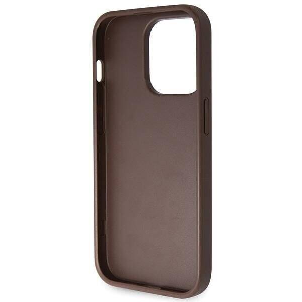 Original Case APPLE IPHONE 15 PRO Guess Hardcase Crossbody 4G Metal Logo (GUHCP15LP4TDSCPW) brown 3666339146962