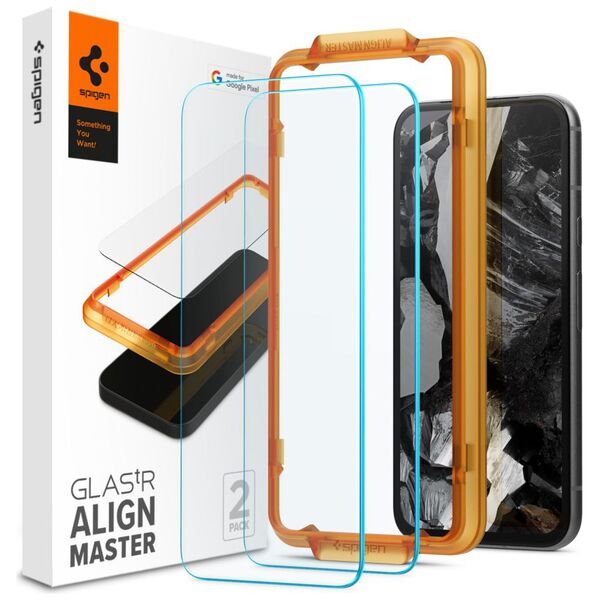 Spigen Cover for Google Pixel 8a (set 2) - Spigen Glas.TR Align Master - Clear 8809971223775 έως 12 άτοκες Δόσεις