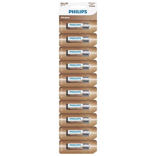 Battery PHILIPS AA LR6 10pcs blister Alkaline 4895229113503