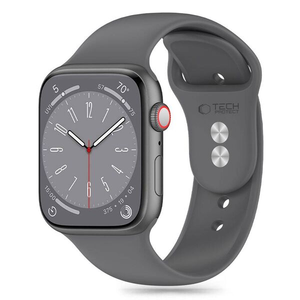 Strap for APPLE WATCH 3 / 4 / 5 / 6 / 7 / 8 / 9 / SE (38 / 40 / 41 MM) Tech-Protect Silicone Clay gray 5906302310142