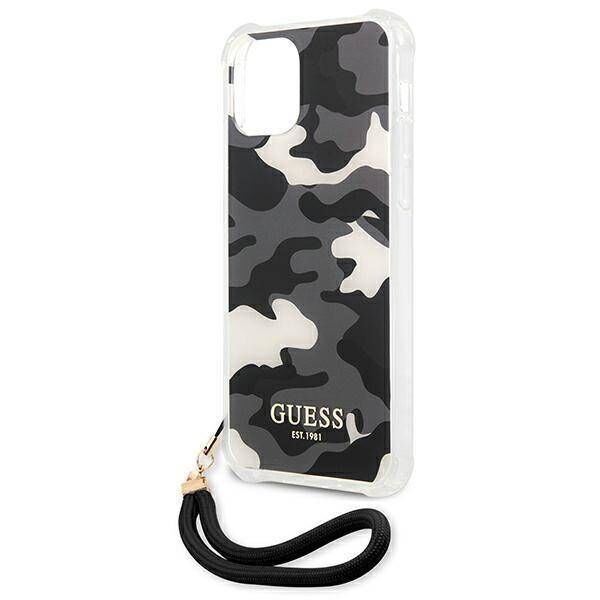 Original Case IPHONE 12 / 12 PRO Guess Hardcase Camo Collection (GUHCP12MKSARBK) black 3666339004064