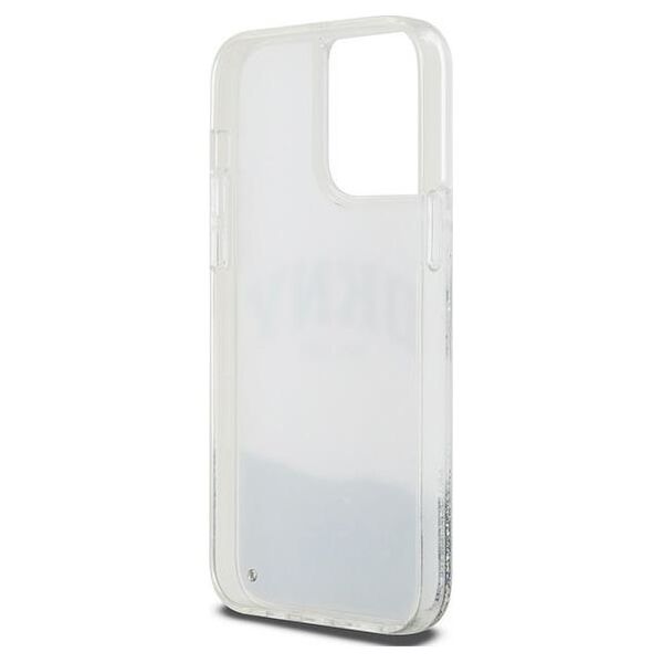 DKNY case for iPhone 15 Pro 6,1&quot; DKHCP15LLBNAET white HC liquid glitters w arch logo 3666339270919