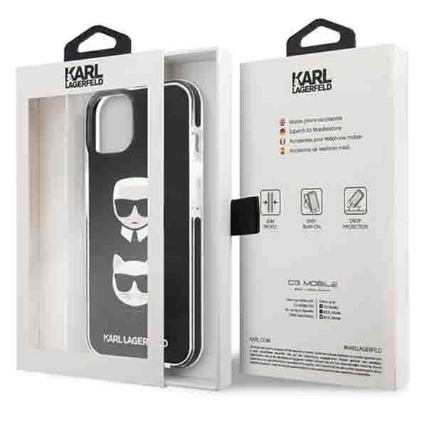 Original Case IPHONE 13 Karl Lagerfeld Hardcase Karl&Choupette Head black 3666339048655