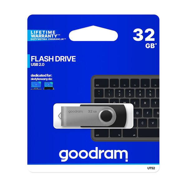 Goodram pendrive 32GB USB 2.0 Twister black 5908267920381